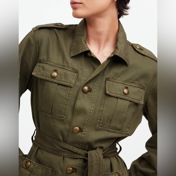 Madewell Chino Safari Jacket in Faded Ivy - Picture 3 of 6